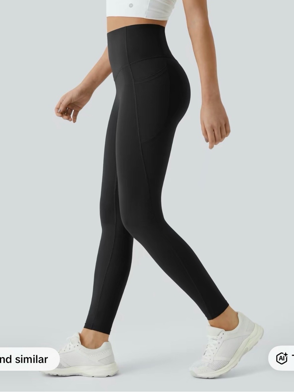 HALARA High Waist Tummy Control Yoga Pants - Black